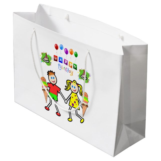 Grattis på födelsedagen Gift Bag Twin (Baksidan Vinklad)