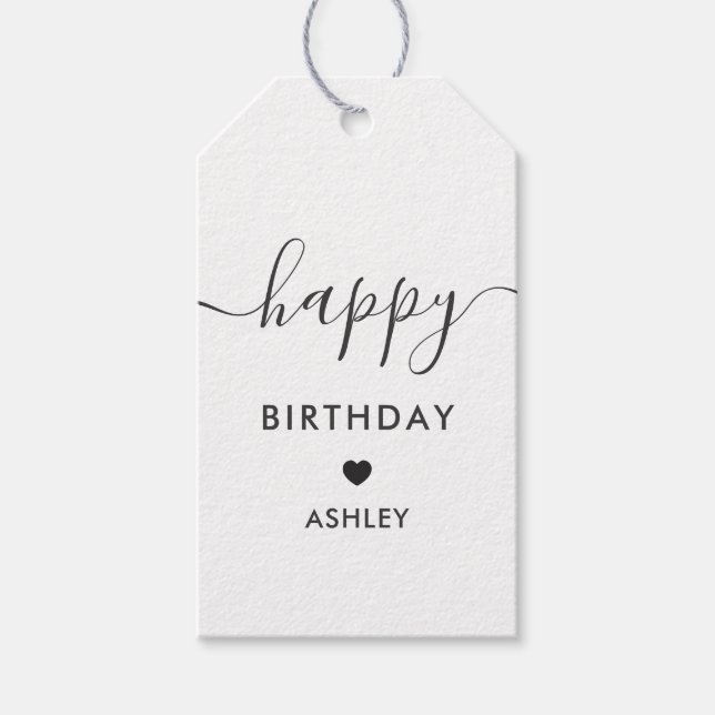 Grattis på födelsedagen Gift Märkre, Birthday Märk Presentetikett (Framsidan)