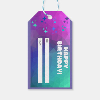 Grattis på födelsedagen Gift Märkre (Lila) Presentetikett