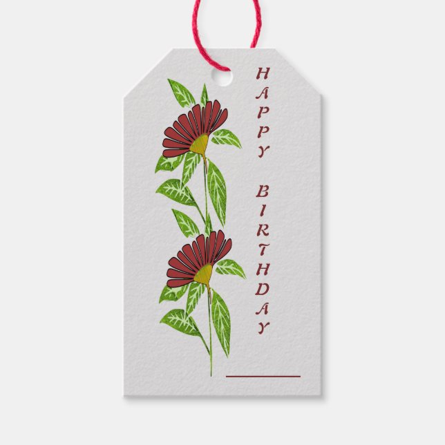 Grattis på födelsedagen Gift Märkre Presentetikett (Framsidan)