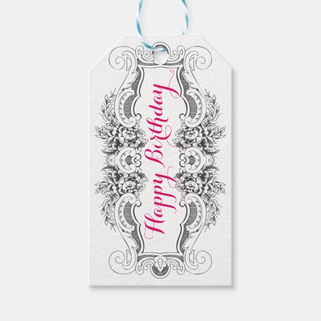 Grattis på födelsedagen Gift Märkre Presentetikett (Framsidan)