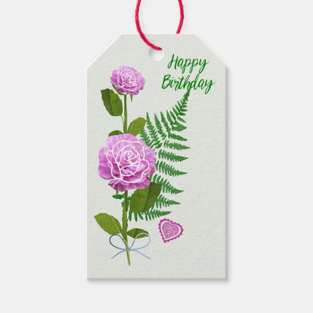 Grattis på födelsedagen Gift-Märkrn: Presentetikett (Framsidan)