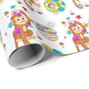 Grattis på födelsedagen Gift-snack Papprare apa  Presentpapper