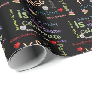 Grattis på födelsedagen Gift Wrapping Papper Broth Presentpapper