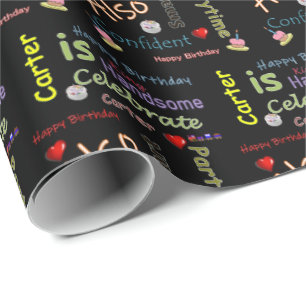 Grattis på födelsedagen Gift Wrapping Papper Carte Presentpapper