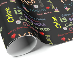 Grattis på födelsedagen Gift Wrapping Papper Chloe Presentpapper