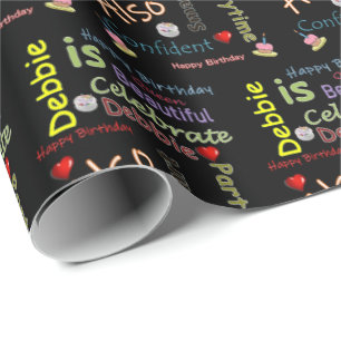 Grattis på födelsedagen Gift Wrapping Papper Debbi Presentpapper