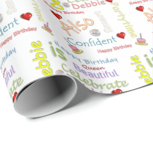 Grattis på födelsedagen Gift Wrapping Papper Debbi Presentpapper