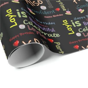 Grattis på födelsedagen Gift Wrapping Papper Layla Presentpapper