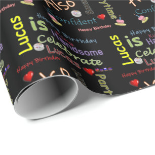 Grattis på födelsedagen Gift Wrapping Papper Lucas Presentpapper