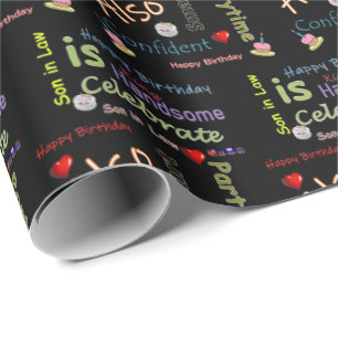 Grattis på födelsedagen Gift Wrapping Papper Son i Presentpapper