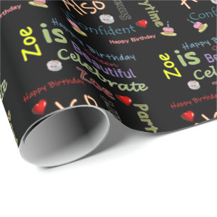 Grattis på födelsedagen Gift Wrapping Papper Zoe Presentpapper
