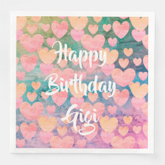 Grattis på födelsedagen #Gigi party napkins av DAL Pappersservett