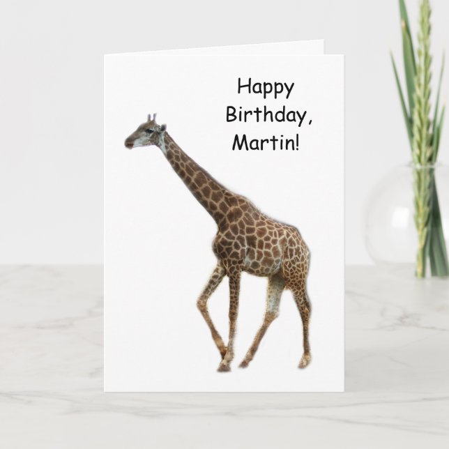 Grattis på födelsedagen Giraff Kort (Framsida)