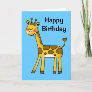 grattis på födelsedagen (giraff) kort