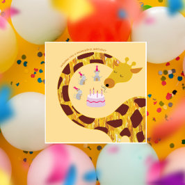 Grattis på födelsedagen - Giraffe och vänner Kort