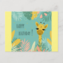 Grattis på födelsedagen Giraffe Vykort