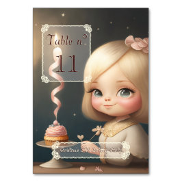 Grattis på födelsedagen Girl 01 Bordsnummer