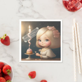 Grattis på födelsedagen Girl 01 Pappersservett