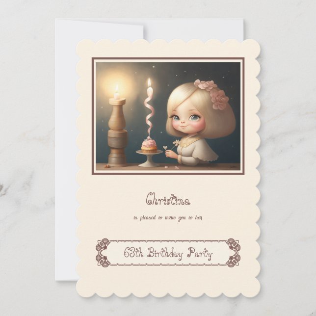 Grattis på födelsedagen Girl 01 Spara Datumet (Framsida)