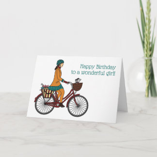 Grattis på födelsedagen Girl 1 Kort