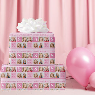 Grattis på födelsedagen Girl Cute Anpassningsbar P Presentpapper
