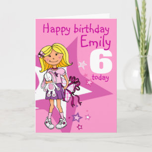 Grattis på födelsedagen Girl personalize ålderskor Kort
