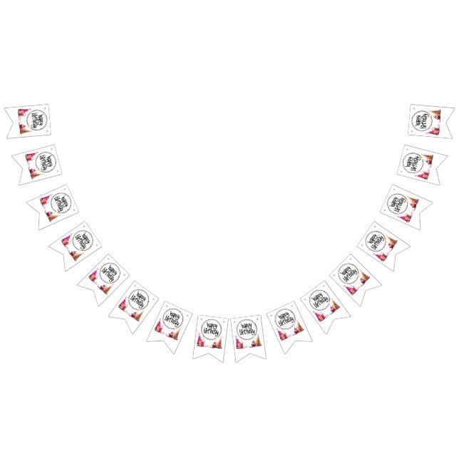 Grattis på födelsedagen Girlang Banner Vimplar (Alla)