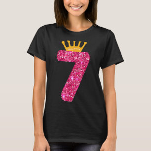 Grattis på födelsedagen Girls 7:e Party 7 år gamma T Shirt
