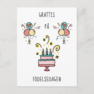 Grattis på födelsedagen Glad födelsedag Vykort
