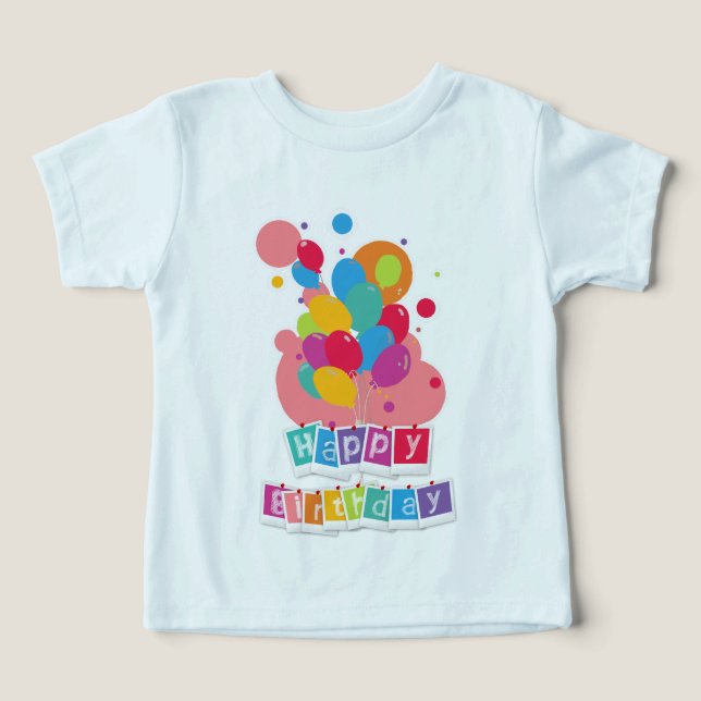 Grattis på födelsedagen – Glädjefull firande desig T Shirt (Design Framsida)
