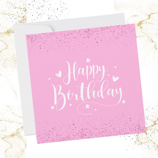 Grattis på födelsedagen Glitterkort Julkort (Happy Birthday Glitter Card)