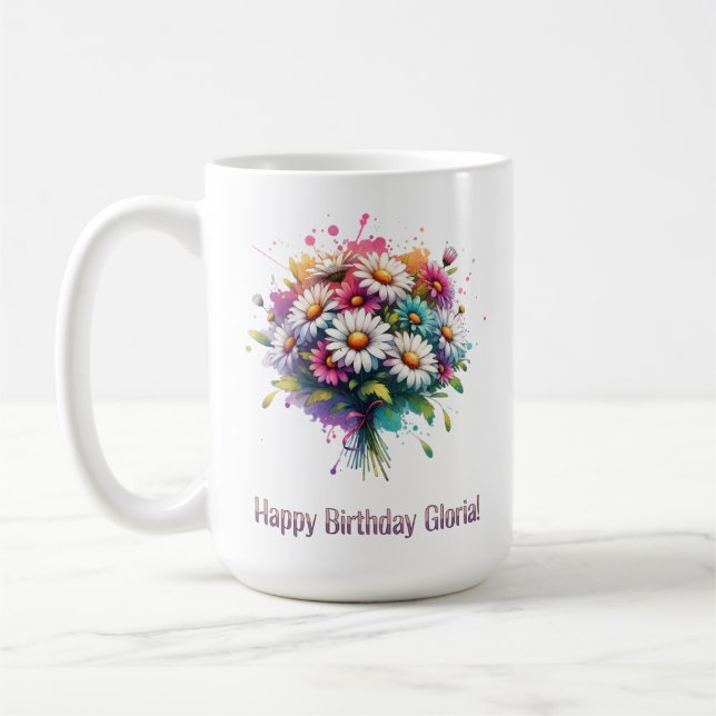 Grattis på födelsedagen Gloria Kaffemugg (Vänster)