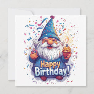 Grattis på födelsedagen Gnome: Viktigt födelsedags Julkort