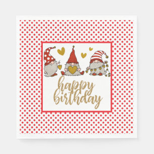 Grattis på födelsedagen Gnomes Pappersservett