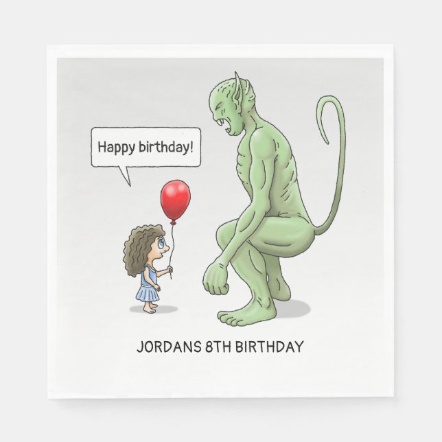 Grattis på födelsedagen Goblin Pappersservett (Framsidan)