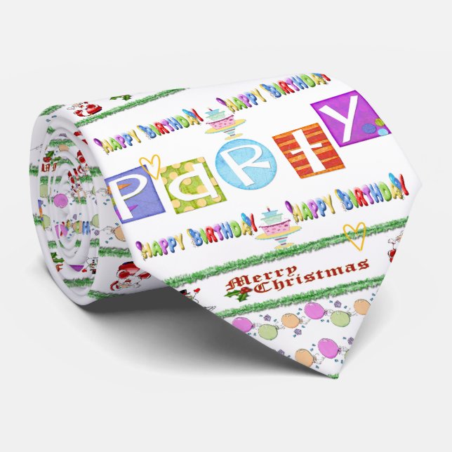 Grattis på födelsedagen God jul Tie Slips (Rullad)