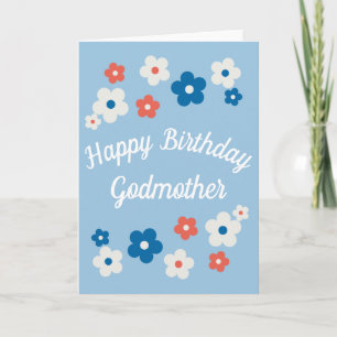 grattis på födelsedagen Godmor - Söt Blommigt Card Kort