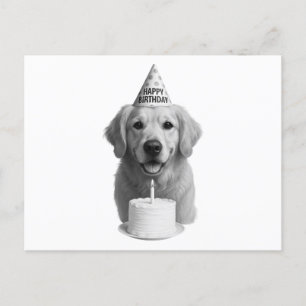 Grattis på födelsedagen Golden Retriever Helg Vykort