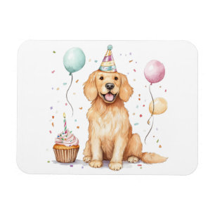 Grattis på födelsedagen Golden Retriever Hund Magnet