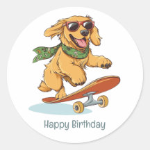 Grattis på födelsedagen Golden Retriever Hund Skat