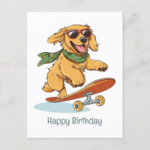 Grattis på födelsedagen Golden Retriever Hund Skat