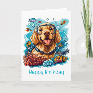 Grattis på födelsedagen Golden Retriever Hund Snor Kort