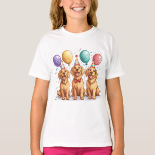 Grattis på födelsedagen Golden Retriever Hundar T Shirt