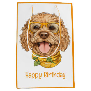 Grattis på födelsedagen Goldendoodle Hund Solglasö