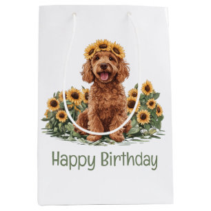 Grattis på födelsedagen Goldendoodle Hund Solros K