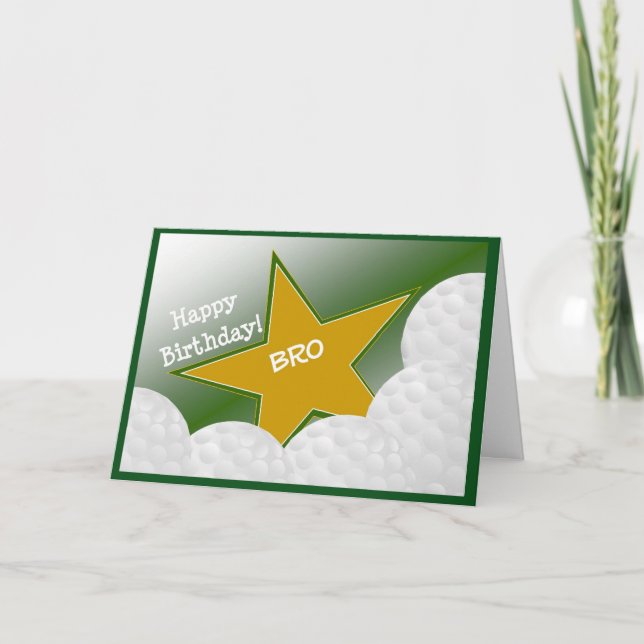 Grattis på födelsedagen Golf Loving Bro! Kort (Framsida)