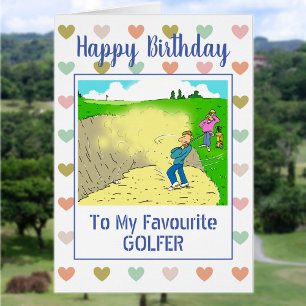 Grattis på födelsedagen Golfer Hälsningskort