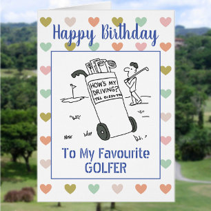 Grattis på födelsedagen Golfer Hälsningskort