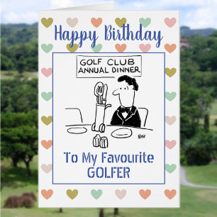 Grattis på födelsedagen Golfer Hälsningskort